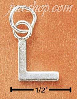 Sterling Silver FINE LINED "L" CHARM - Click Image to Close