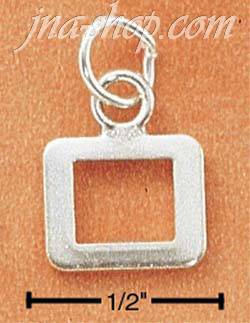 Sterling Silver FINE LINED "O" CHARM - Click Image to Close