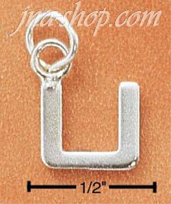 Sterling Silver FINE LINED "U" CHARM - Click Image to Close