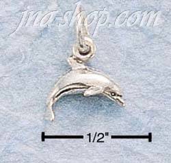 Sterling Silver MINI DOLPHIN CHARM - Click Image to Close
