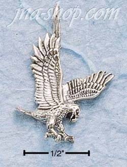 Sterling Silver FLYING BIRD OF PREY CHARM - Click Image to Close