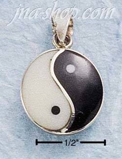 Sterling Silver YIN YANG CHARM - Click Image to Close