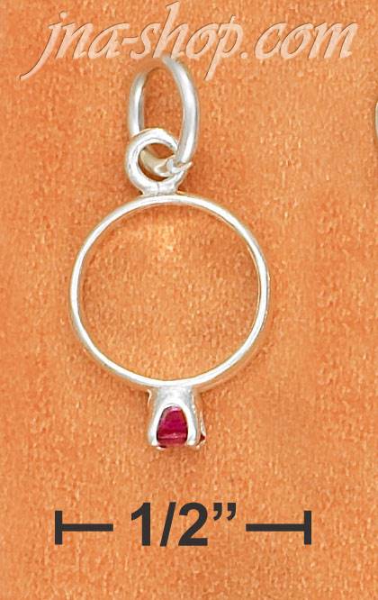 Sterling Silver BIRTHSTONE RING WITH JANUARY CZ - Click Image to Close