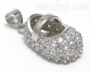 Sterling Silver JUNE LARGE MOONSTONE COLORED CZ BIRTHSTONE BOOTI - Click Image to Close