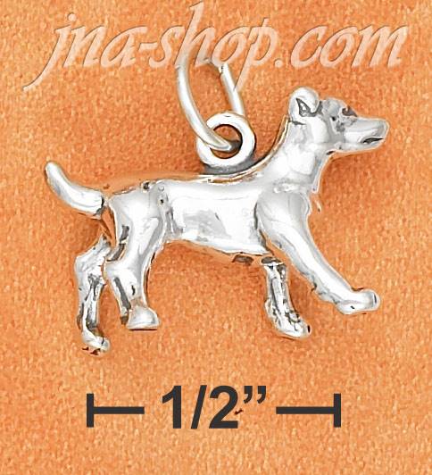 Sterling Silver 3D ANTIQUED JACK RUSSELL TERRIER DOG CHARM - Click Image to Close