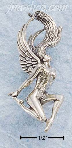 Sterling Silver WINGED WOMAN CHARM - Click Image to Close