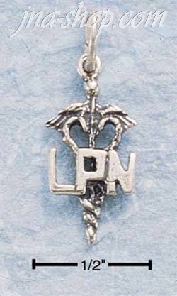 Sterling Silver LPN NURSE'S SYMBOL CHARM - Click Image to Close