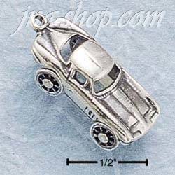 Sterling Silver CAR W/ MOVING WHEELS CHARM - Click Image to Close