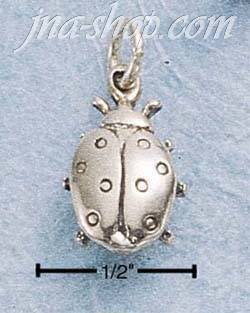 Sterling Silver ANTIQUED LADYBUG CHARM - Click Image to Close