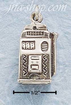 Sterling Silver SLOT MACHINE CHARM - Click Image to Close