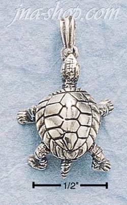 Sterling Silver TURTLE CHARM WITH MOVEABLE LIMBS - Click Image to Close