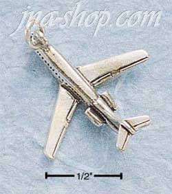 Sterling Silver JET PLANE CHARM - Click Image to Close