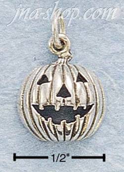 Sterling Silver JACK-O-LANTERN CHARM - Click Image to Close