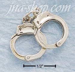 Sterling Silver HANDCUFFS CHARM - Click Image to Close