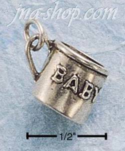 Sterling Silver BABY CUP CHARM - Click Image to Close
