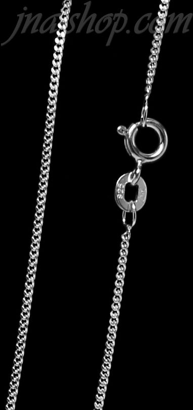18" Sterling Silver 035 CURB (1 MM) CHAIN - Click Image to Close