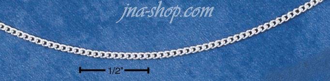 18" Sterling Silver 035 CURB (1 MM) CHAIN - Click Image to Close