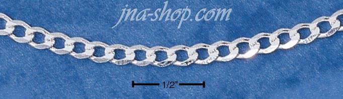 18" Sterling Silver 080 CURB (3 MM) CHAIN - Click Image to Close