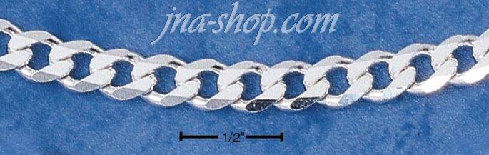 16" Sterling Silver CURB 150 CHAIN (6 MM) - Click Image to Close