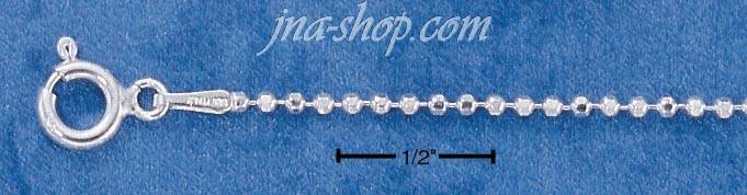 18" Sterling Silver DC 150 BEAD CHAIN - Click Image to Close