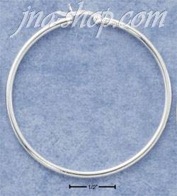 Sterling Silver 50MM THIN TUBULAR HOOP EARRINGS - Click Image to Close