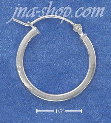 Sterling Silver 18MM LIGHTWEIGHT SQUARED HOOPS - Click Image to Close