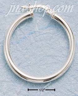 Sterling Silver 30MM TUBULAR HOOP WITH FRENCH LOCK EARRINGS (3MM - Click Image to Close