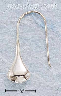 Sterling Silver SMALL HIGH POLISH TEARDROP EARRINGS - Click Image to Close