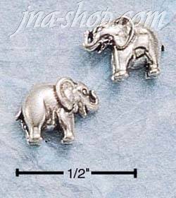 Sterling Silver ELEPHANT POST EARRINGS - Click Image to Close