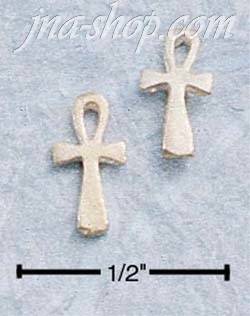 Sterling Silver ANKH POST EARRINGS - Click Image to Close