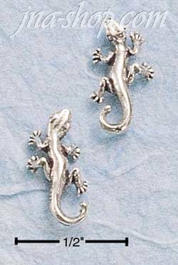 Sterling Silver GECKO MINI POST EARRINGS - Click Image to Close