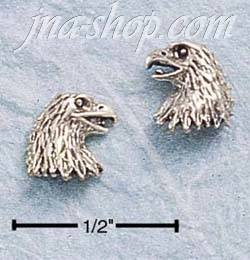 Sterling Silver EAGLE HEAD POST EARRINGS - Click Image to Close