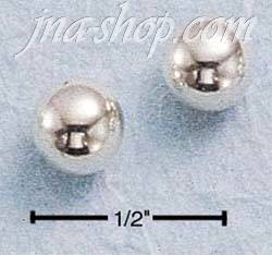 Sterling Silver 6MM BALL POST EARRINGS - Click Image to Close