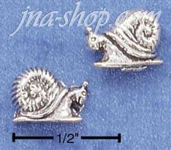 Sterling Silver SNAIL POST EARRINGS (LEFT & RIGHT) - Click Image to Close