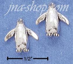 Sterling Silver PENGUIN POST EARRINGS - Click Image to Close