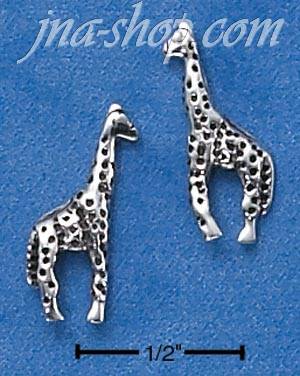 Sterling Silver GIRAFFE POST EARRINGS - Click Image to Close