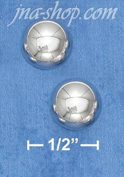 Sterling Silver 10MM BALL POST EARRINGS - Click Image to Close