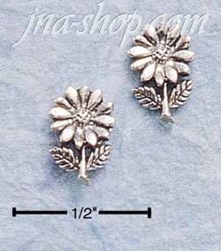 Sterling Silver DAISY POST EARRINGS - Click Image to Close