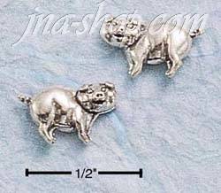 Sterling Silver PIG POST EARRINGS - Click Image to Close