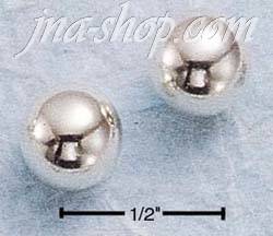 Sterling Silver 8MM BALL POST EARRINGS - Click Image to Close