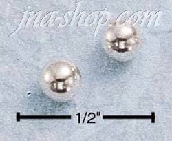Sterling Silver 4MM BALL POST EARRINGS - Click Image to Close