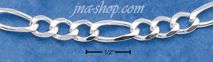 9" Sterling Silver 120 FIGAROA (5 MM) CHAIN - Click Image to Close