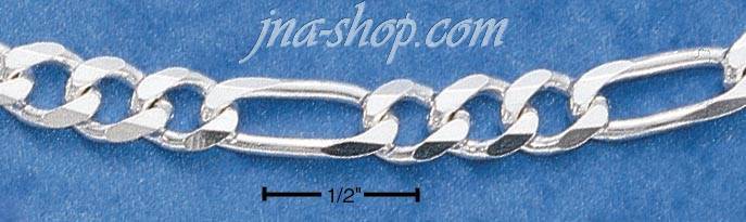 20" Sterling Silver 150 FIGAROA (6 MM) CHAIN - Click Image to Close