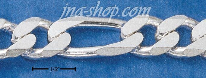 22" Sterling Silver 280 FIGAROA CHAIN (10 MM) - Click Image to Close