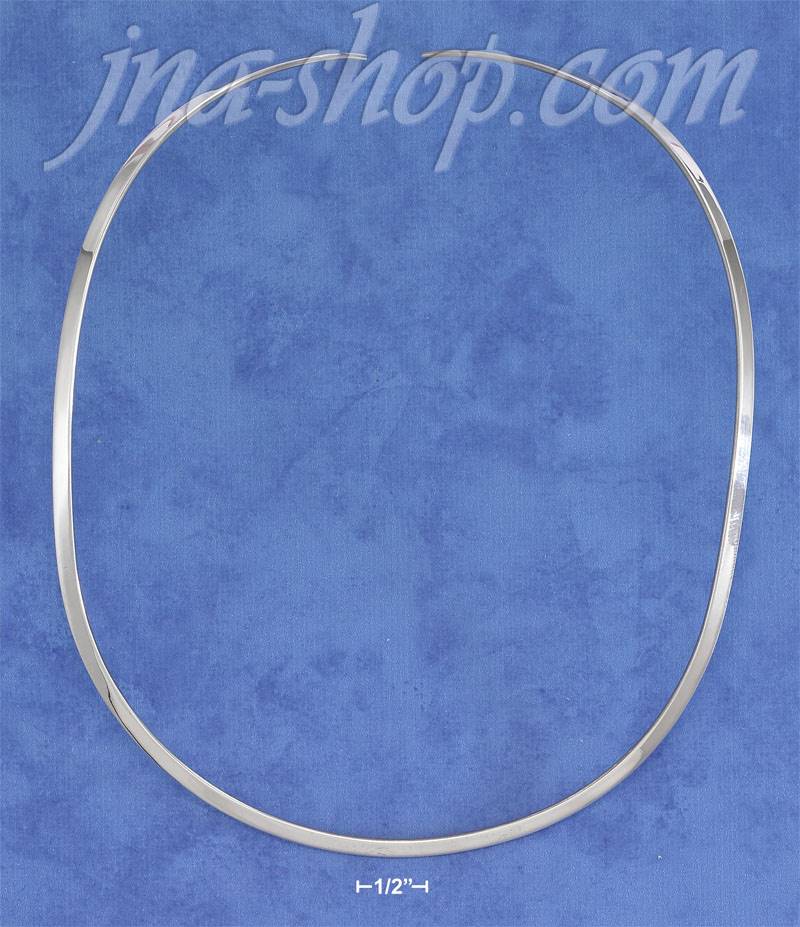 Sterling Silver 3MM WIDE OVAL COLLAR (NO HOOK CLOSURE) - Click Image to Close