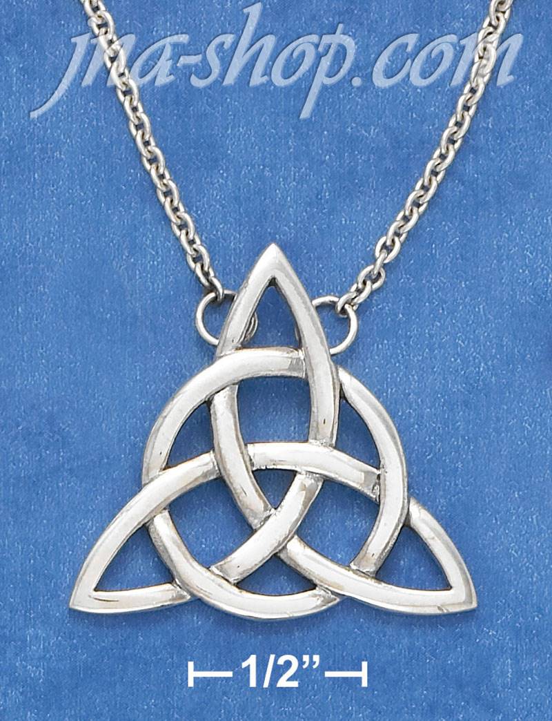 Sterling Silver 18" ANTIQUED TRIANGLE CELTIC CABLE CHAIN NECKLAC - Click Image to Close