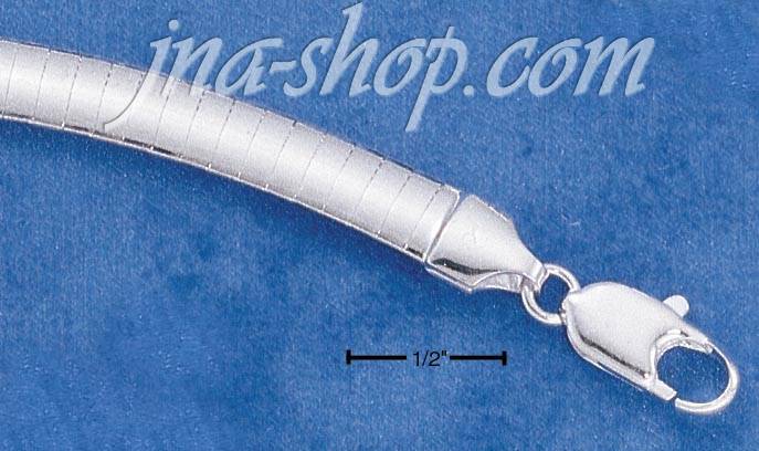 16" Sterling Silver 6MM OMEGA CHAIN - Click Image to Close