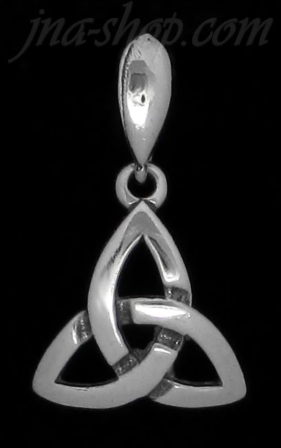 Sterling Silver Celtic Trinity Knot Charm Pendant - Click Image to Close