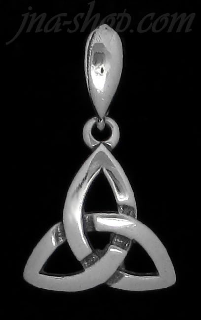 Sterling Silver Celtic Trinity Knot Charm Pendant - Click Image to Close