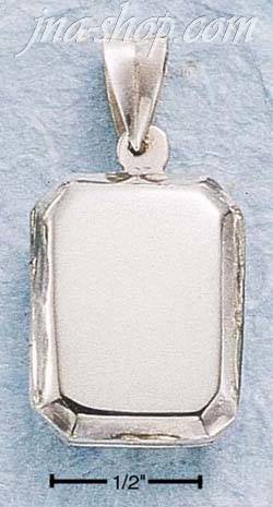Sterling Silver HP RECTANGULAR LOCKET - Click Image to Close